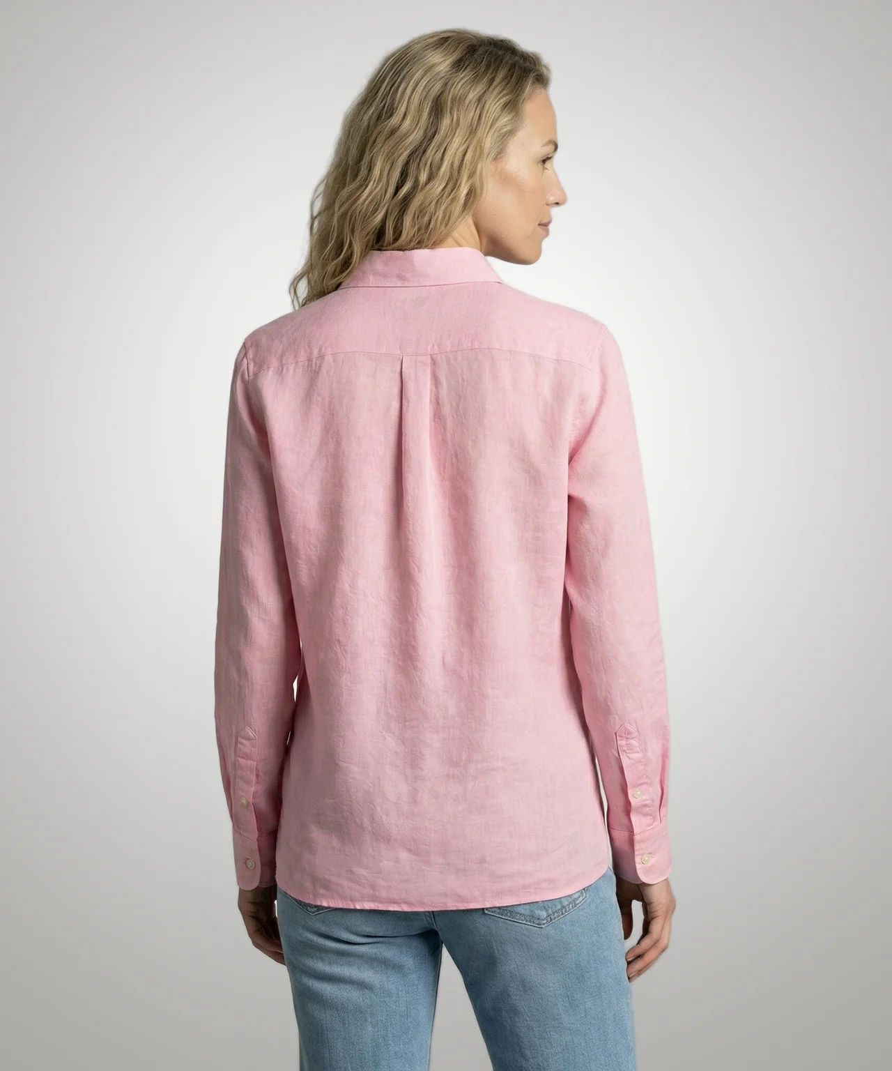 Blouse Katoen Linnen | Light Pink - Image 3