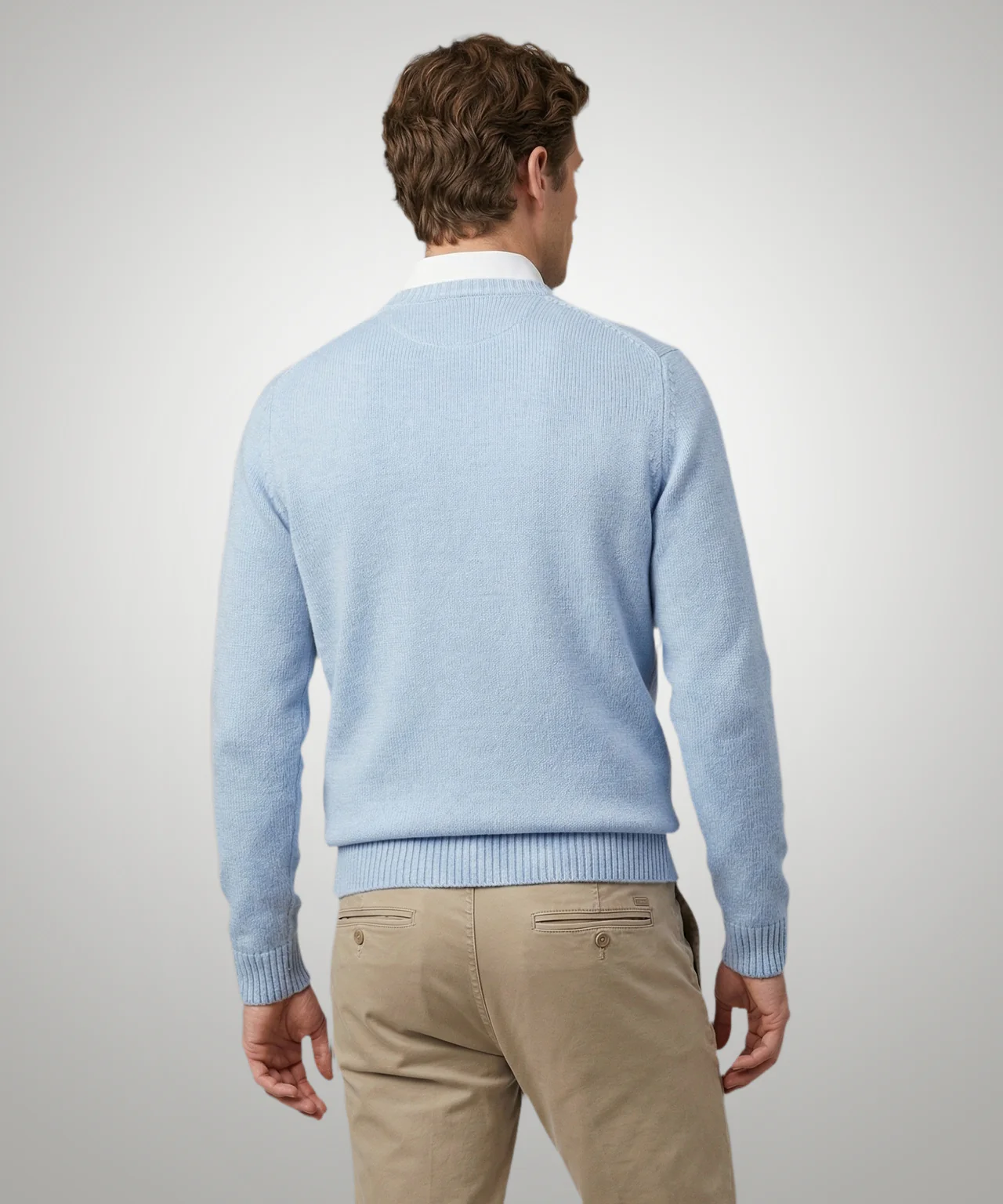 Trui Katoen Ronde Hals | Light Blue - Image 3