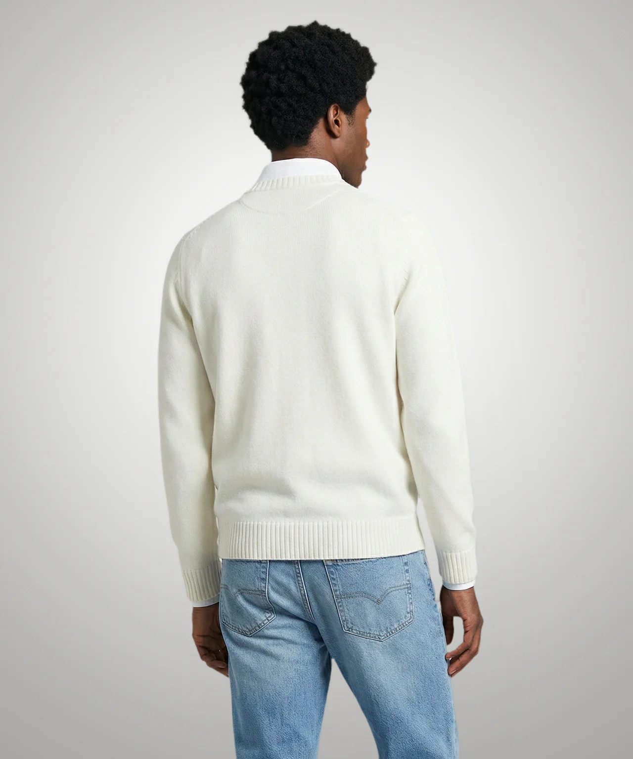 Trui Katoen Ronde Hals | Off White - Image 3