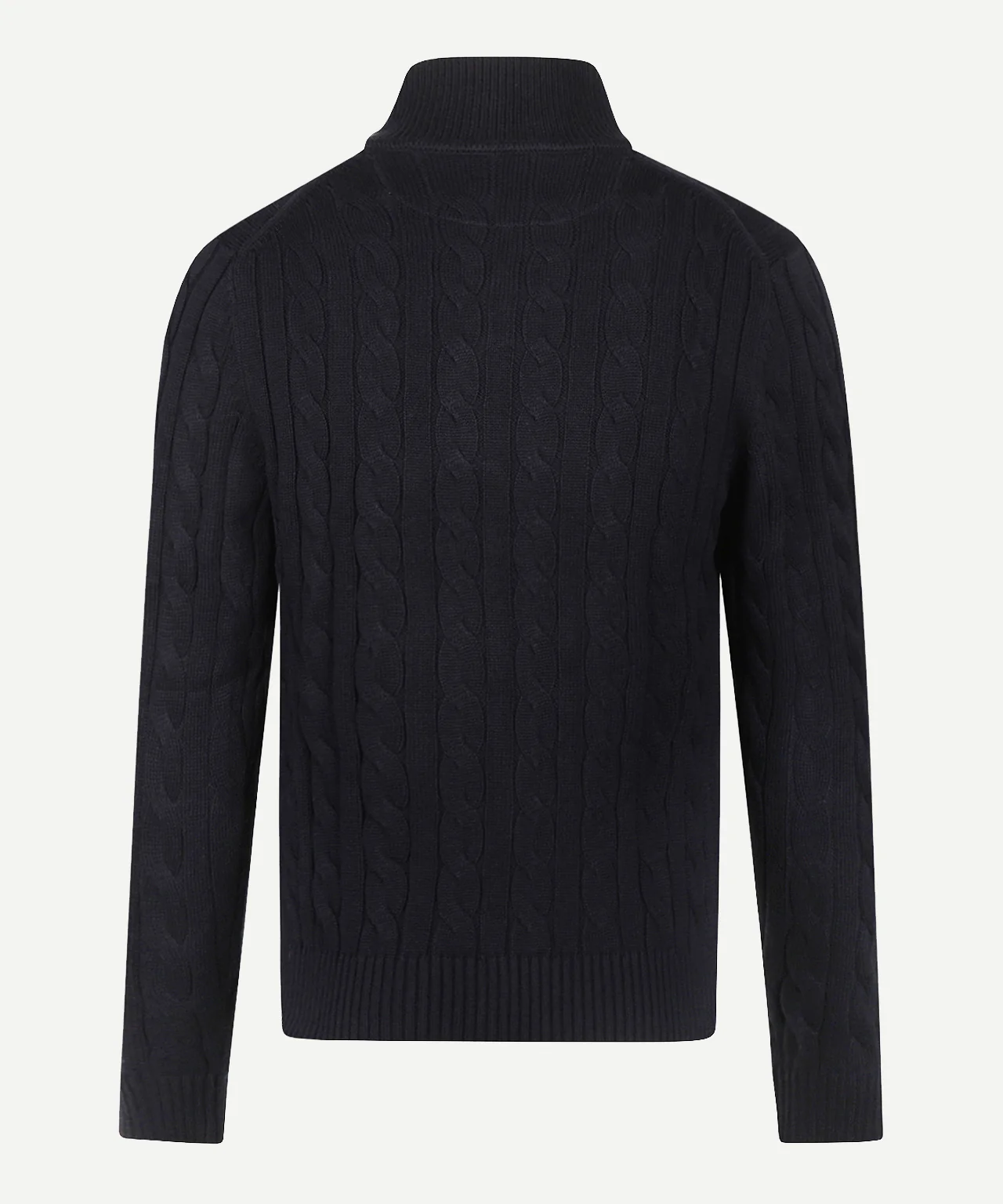 Trui Half-Zip Kabelpatroon Katoen | Navy - Image 4