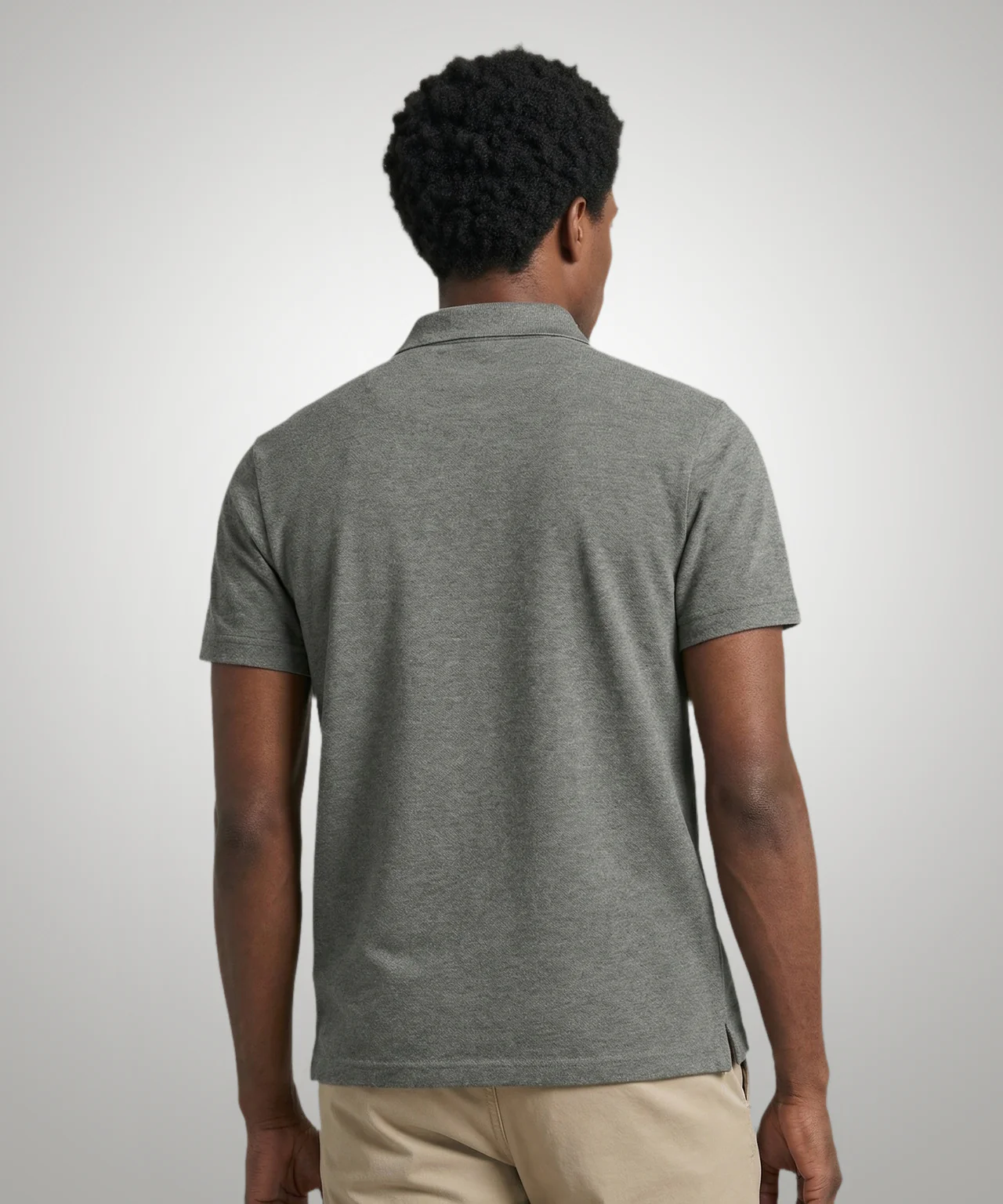 Classic Polo Regular Fit | Dark Grey Melange - Image 3