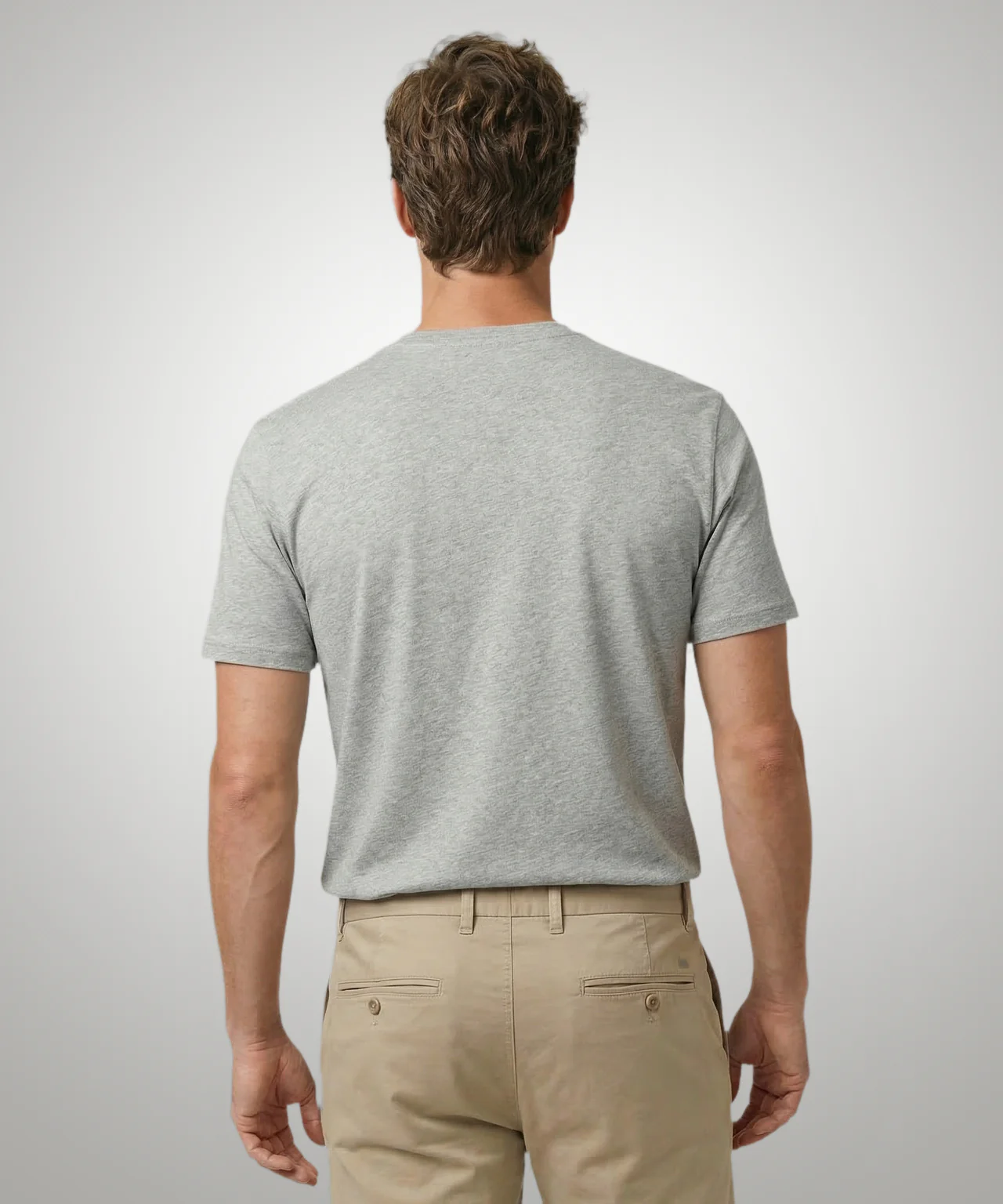 Essential MCG Embr T-Shirt | Medium Grey Melange - Image 3