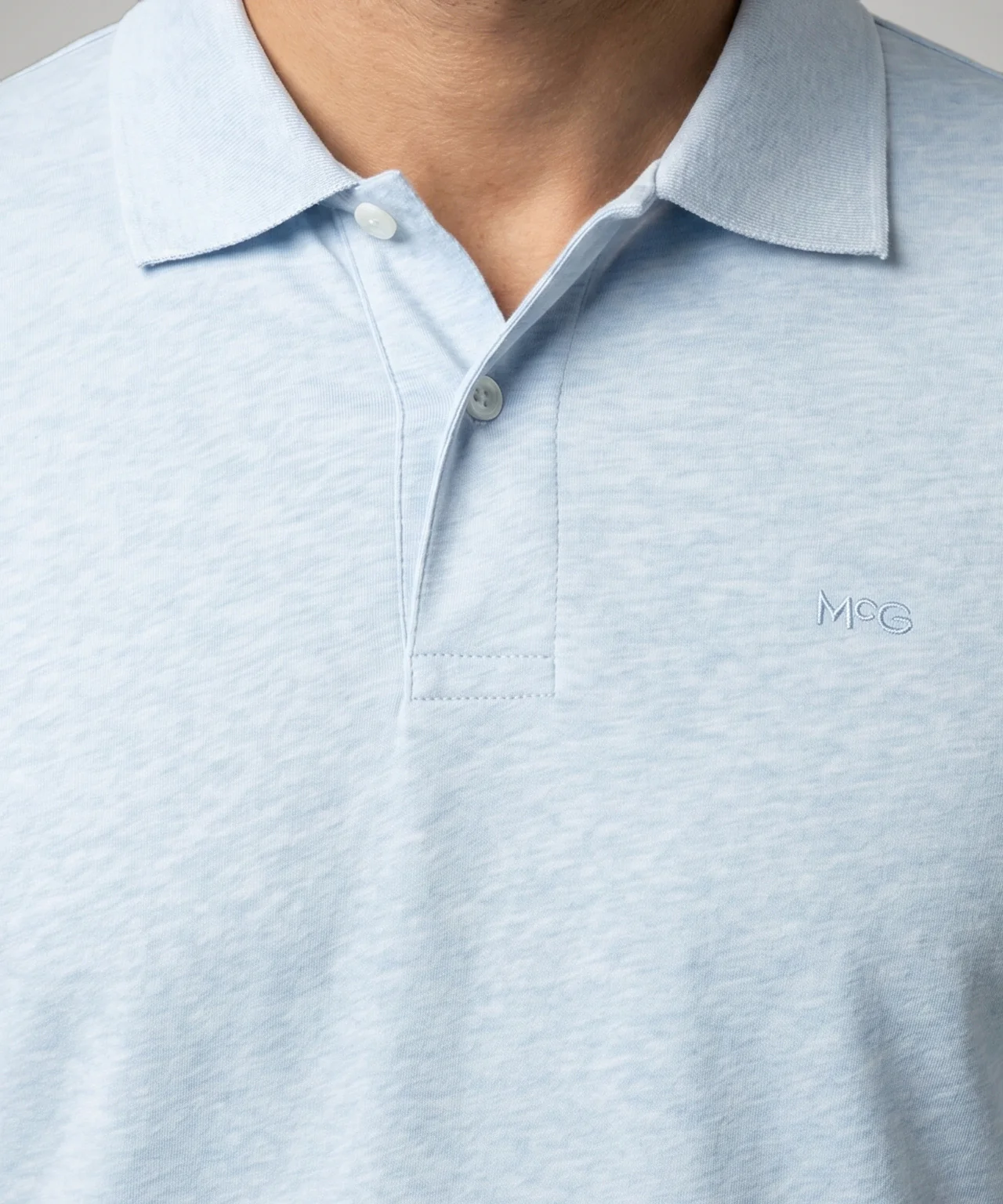 Jersey Polo Melange | Light Blue - Image 5