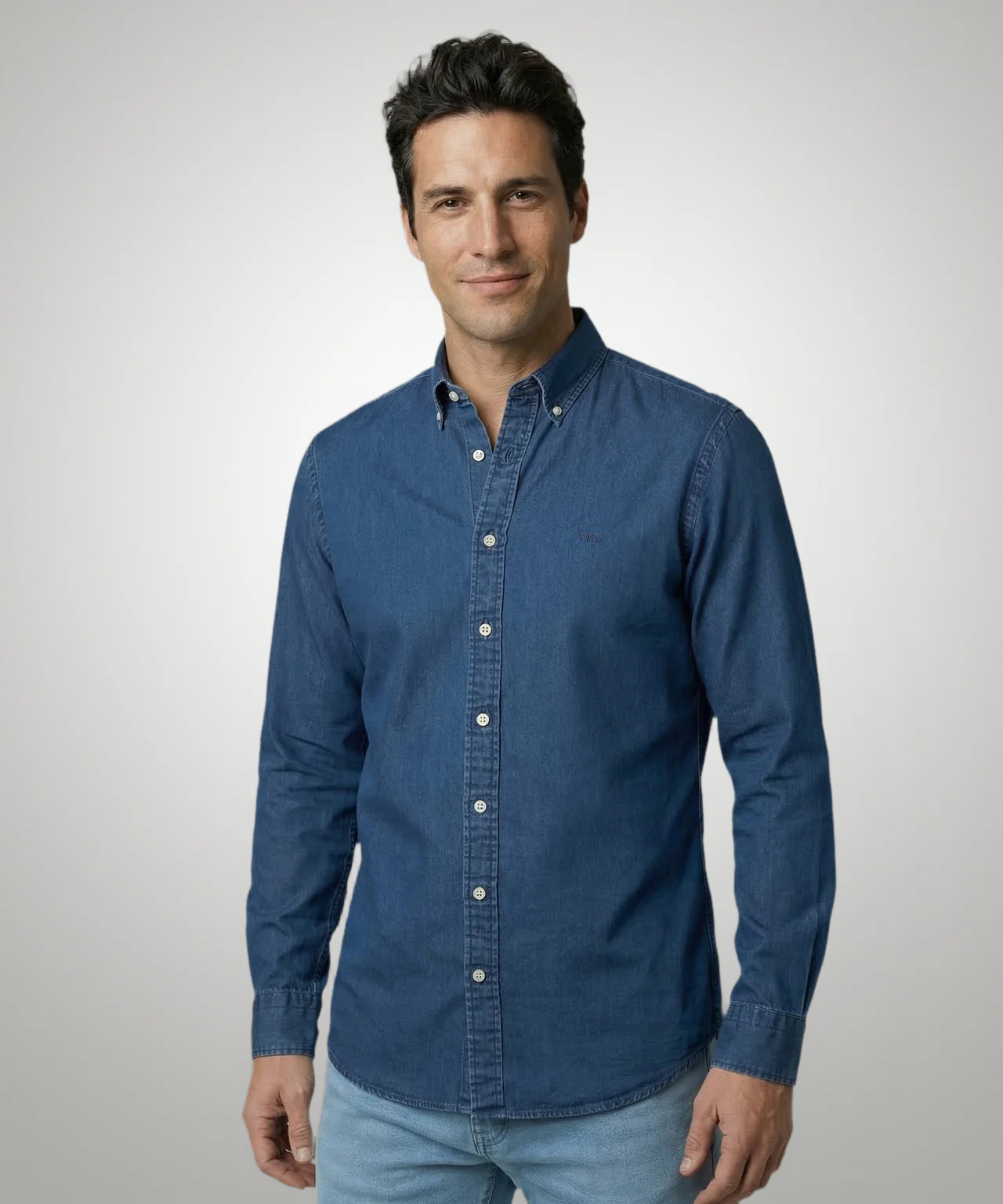 Overhemd Denimlook | Medium Blue
