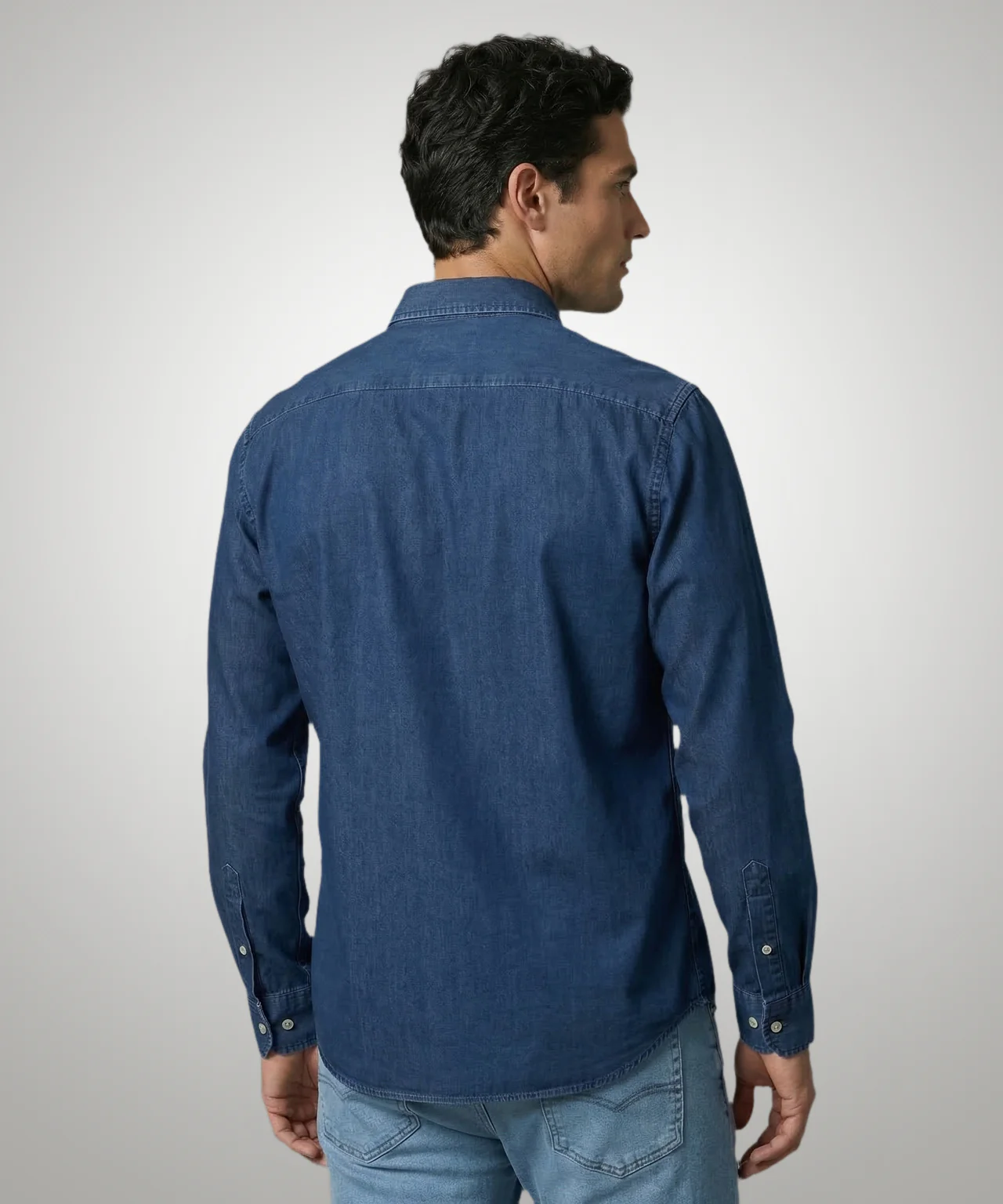 Overhemd Denimlook | Medium Blue - Image 3