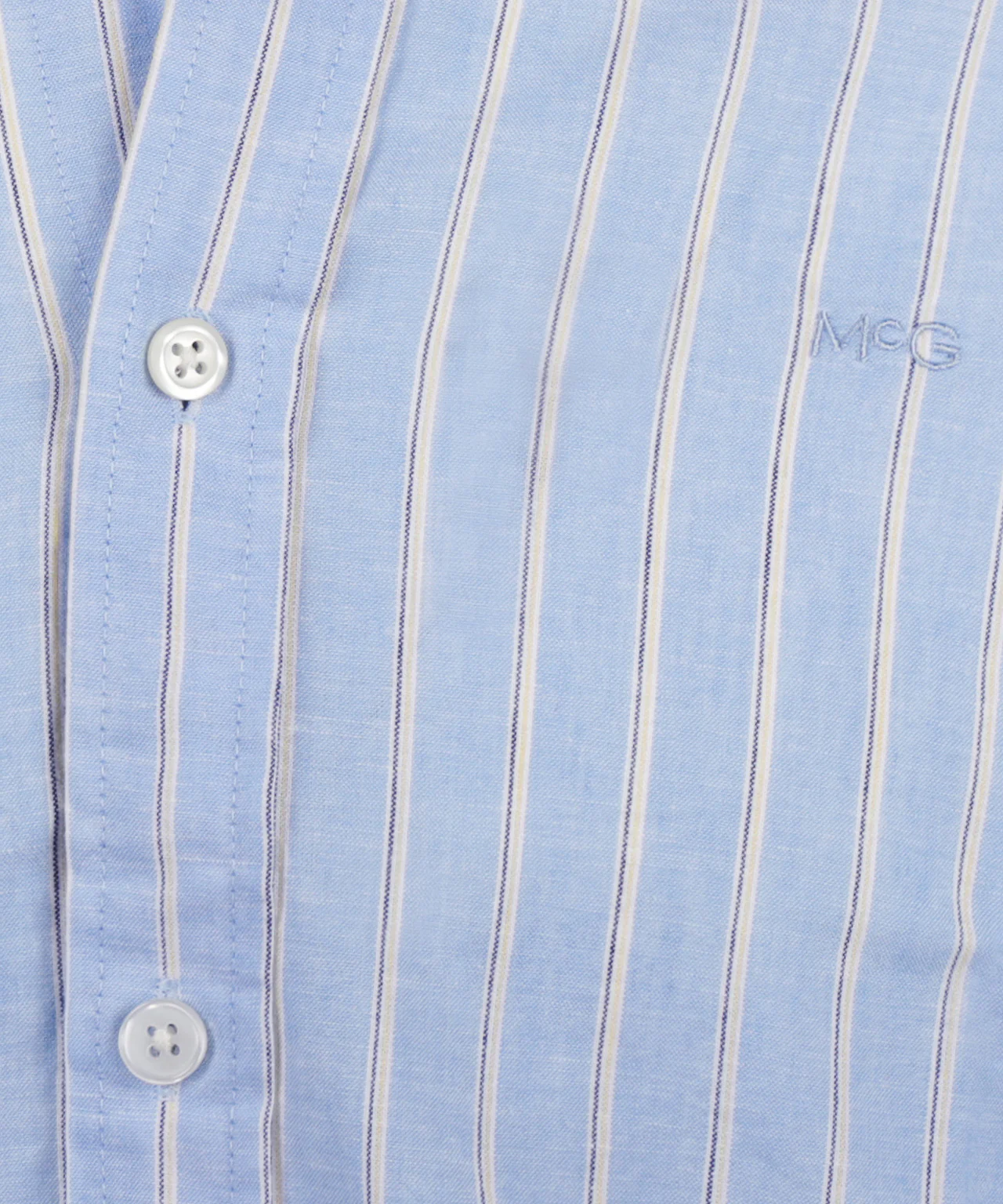 Overhemd Katoen Linnen Grote Streep | Light Blue - Image 6