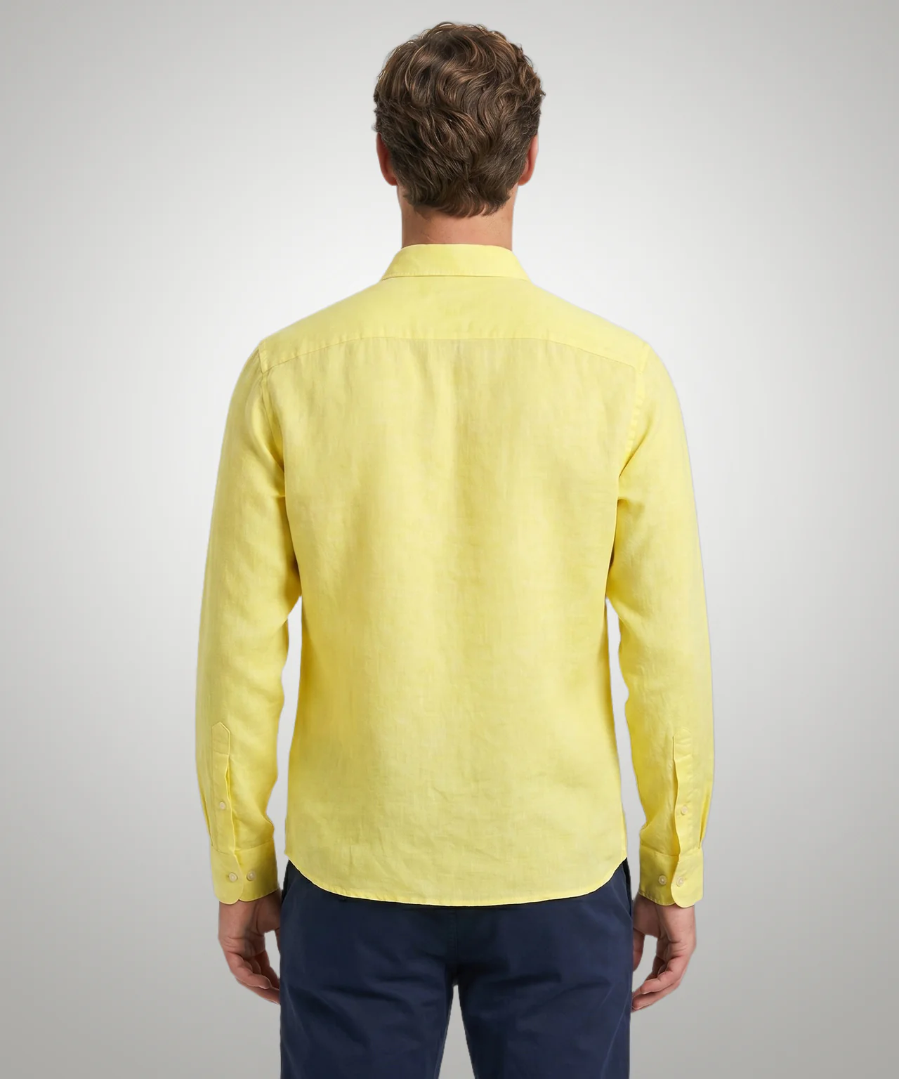 Overhemd Katoen Linnen | Light Yellow - Image 3