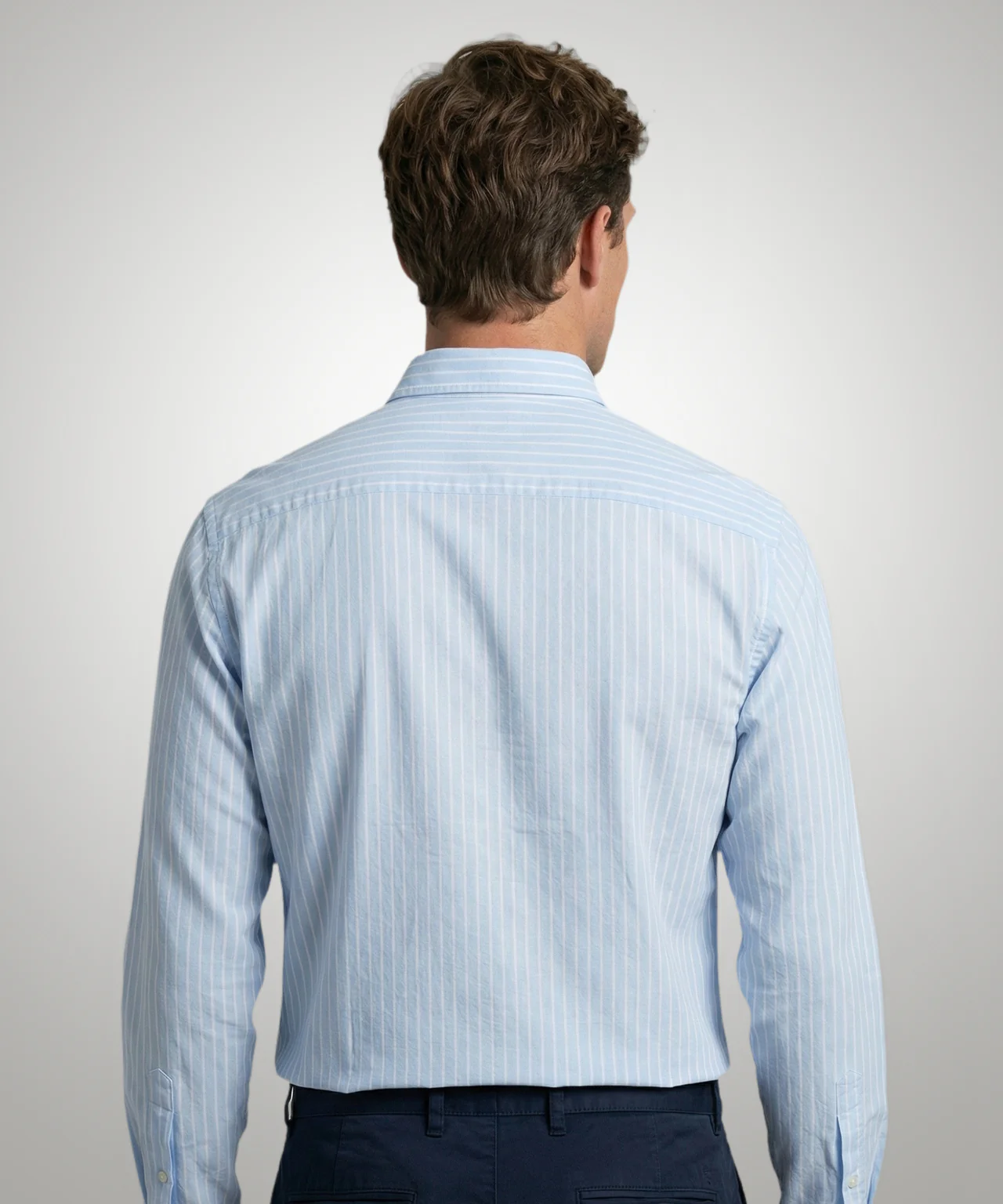 Overhemd Katoen Linnen Streep | Light Blue - Image 3