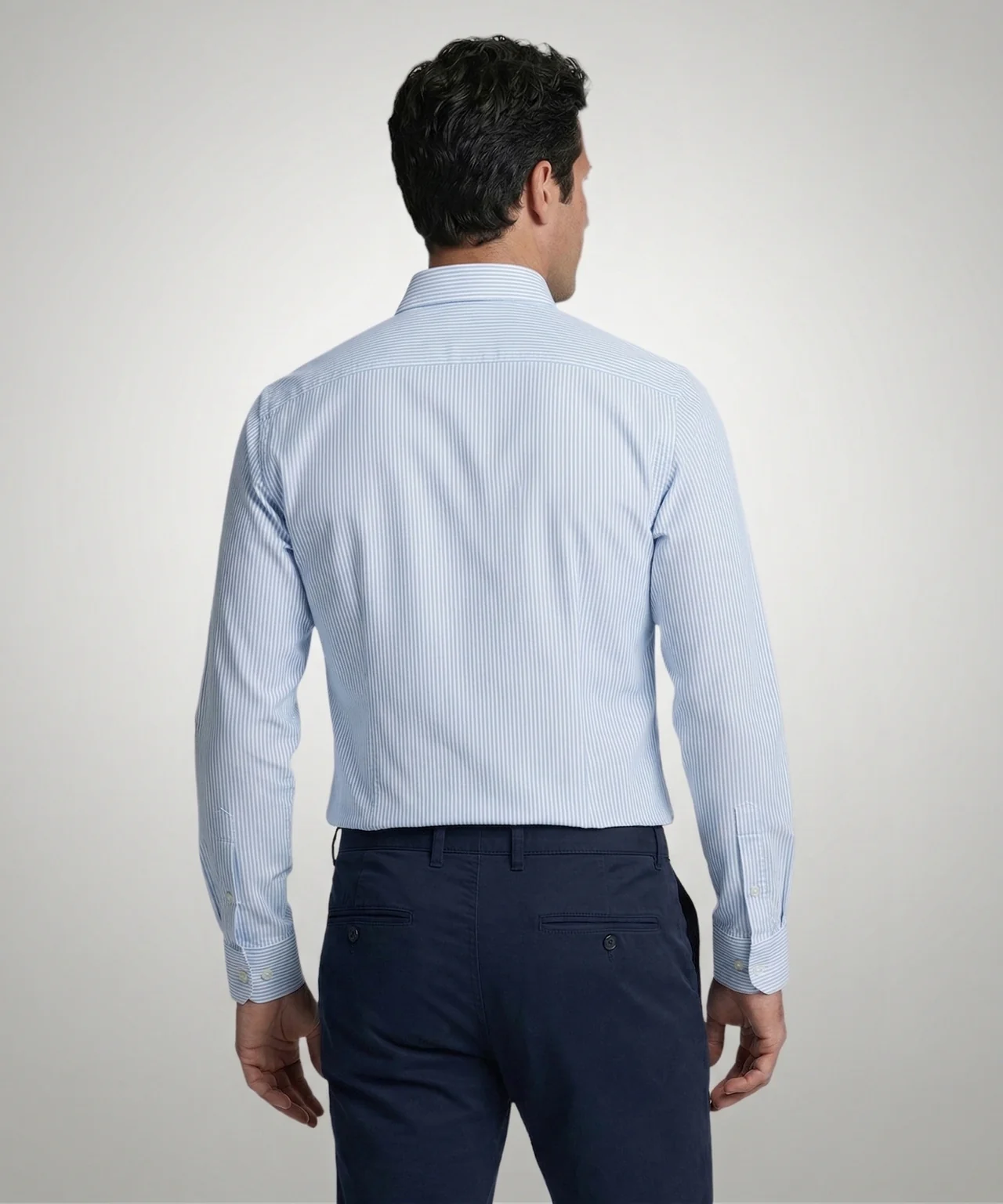 Overhemd Oxford Smalle Streep | Light Blue - Image 3