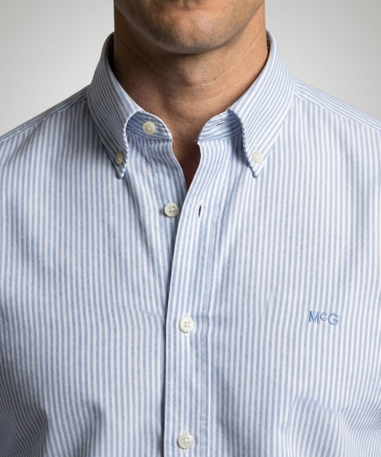 Overhemd Oxford Smalle Streep | Light Blue - Image 5