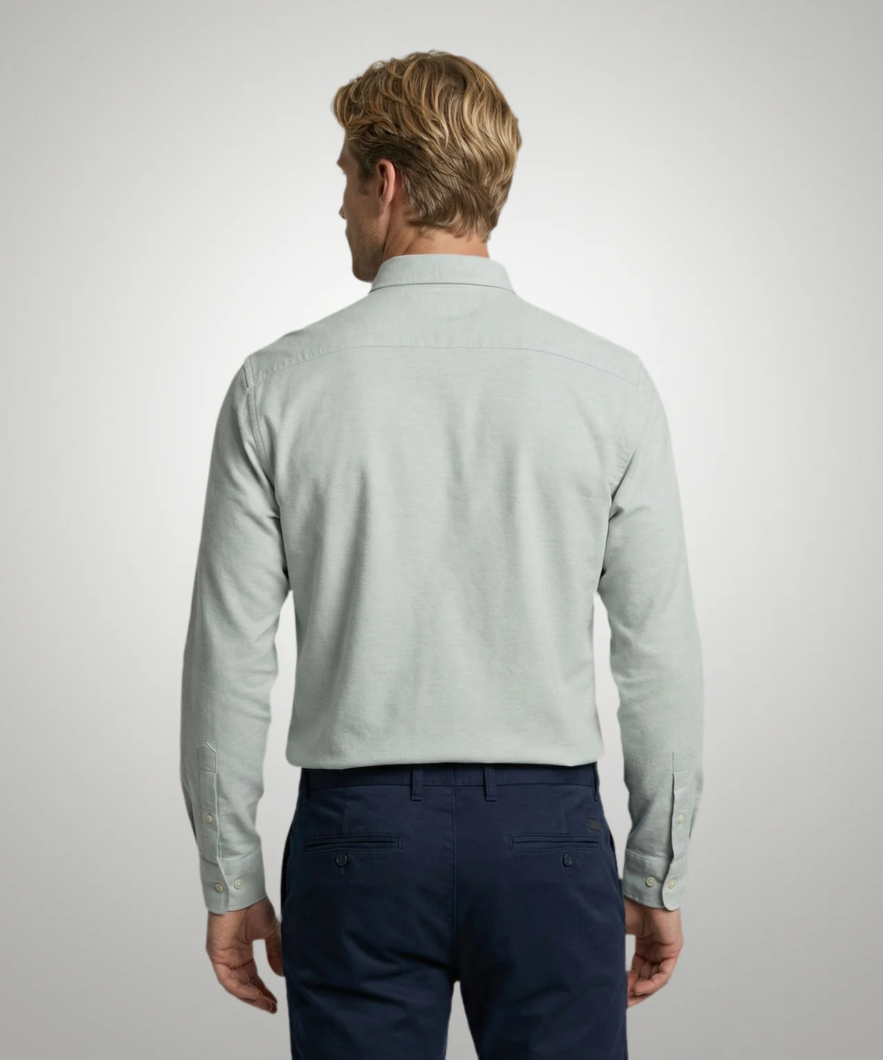 Overhemd Stretch Piqué | Light Olive - Image 3