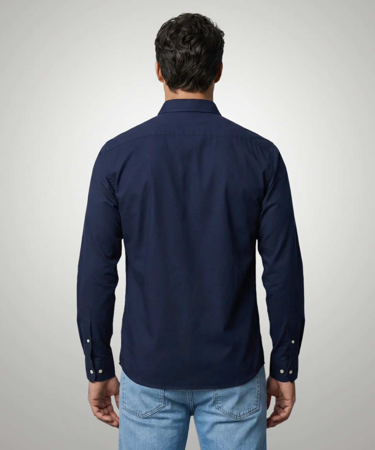 Overhemd Stretch Piqué | Navy - Image 3