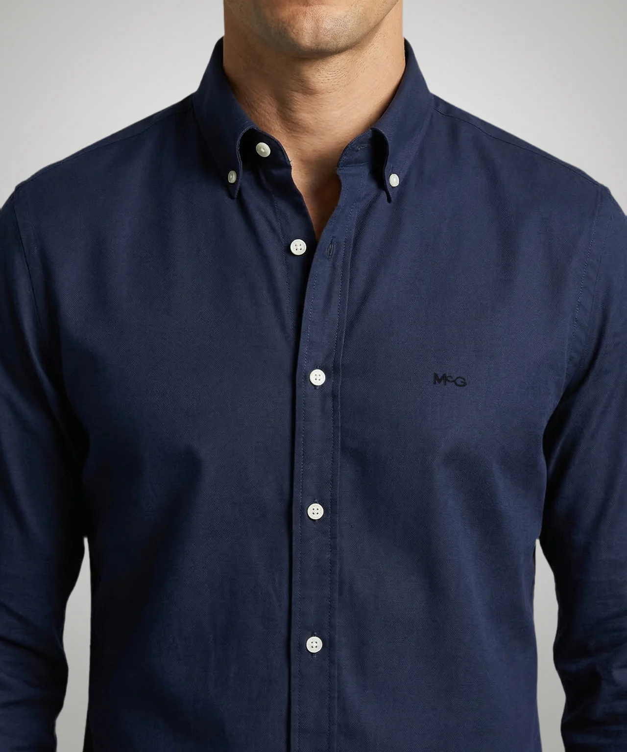 Overhemd Stretch Piqué | Navy - Image 5
