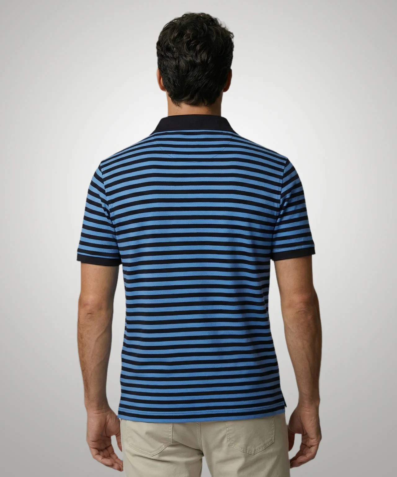 Piqué Polo Streep | Medium Blue - Image 3