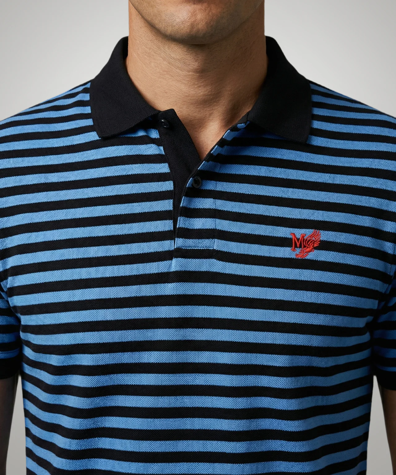 Piqué Polo Streep | Medium Blue - Image 5