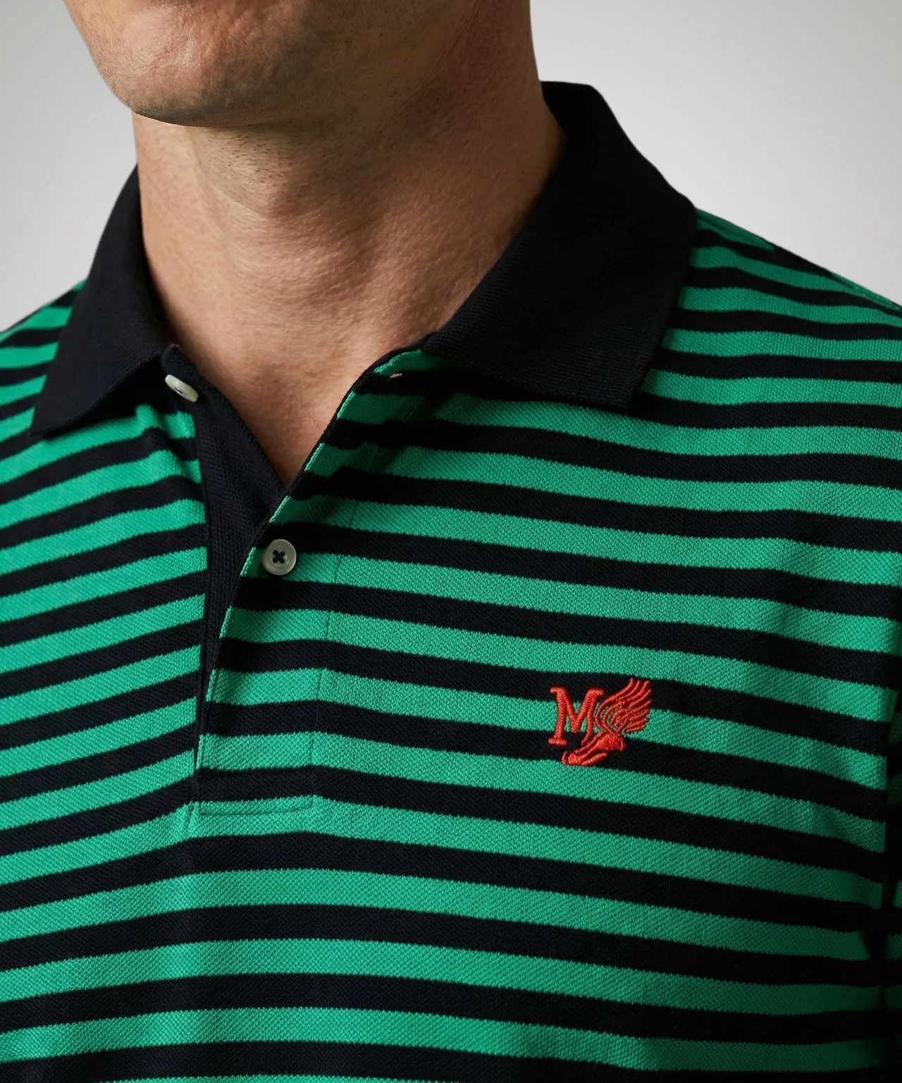 Piqué Polo Streep | Medium Green - Image 5