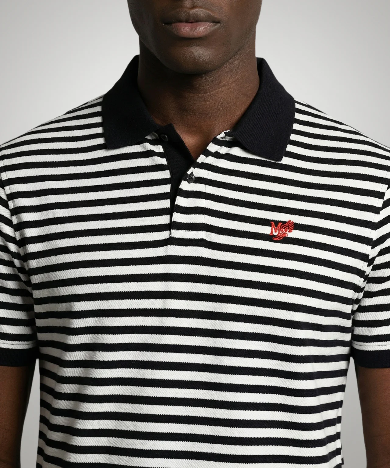 Piqué Polo Streep | Off White - Image 5