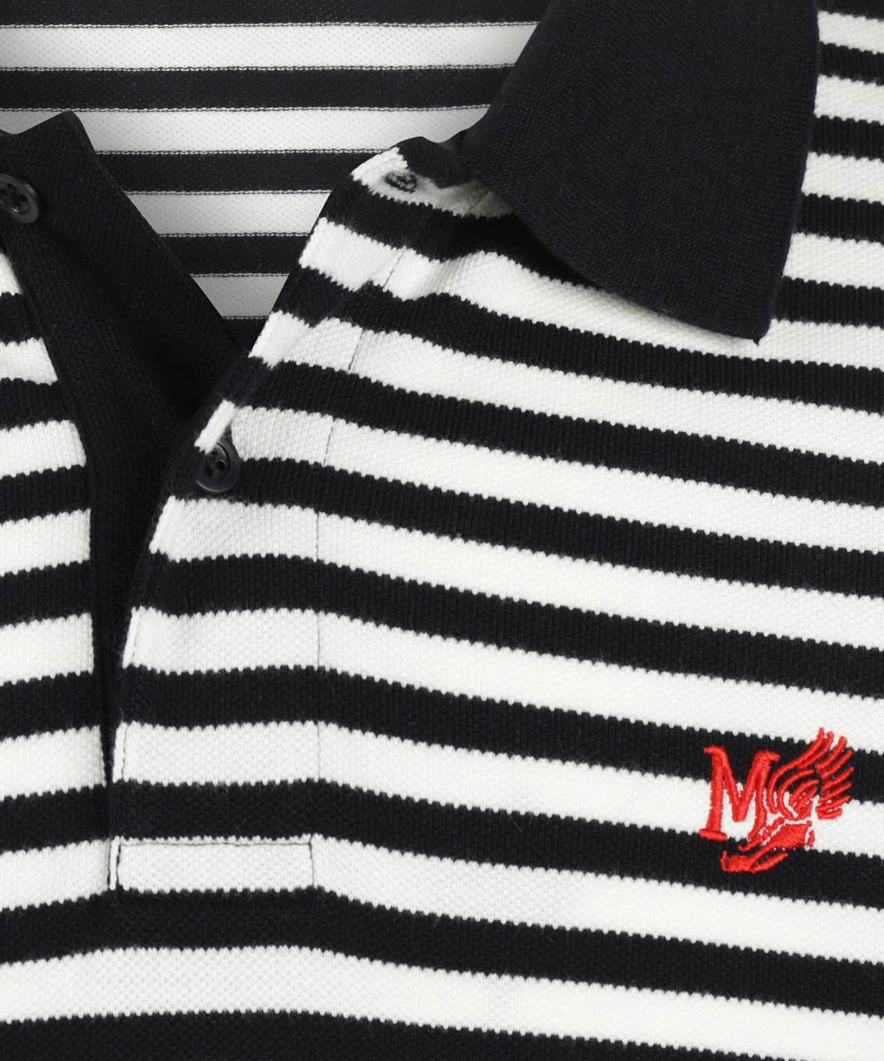 Piqué Polo Streep | Off White - Image 6