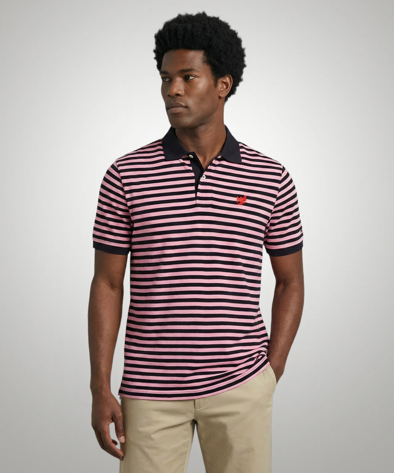 Piqué Polo Streep | Pink