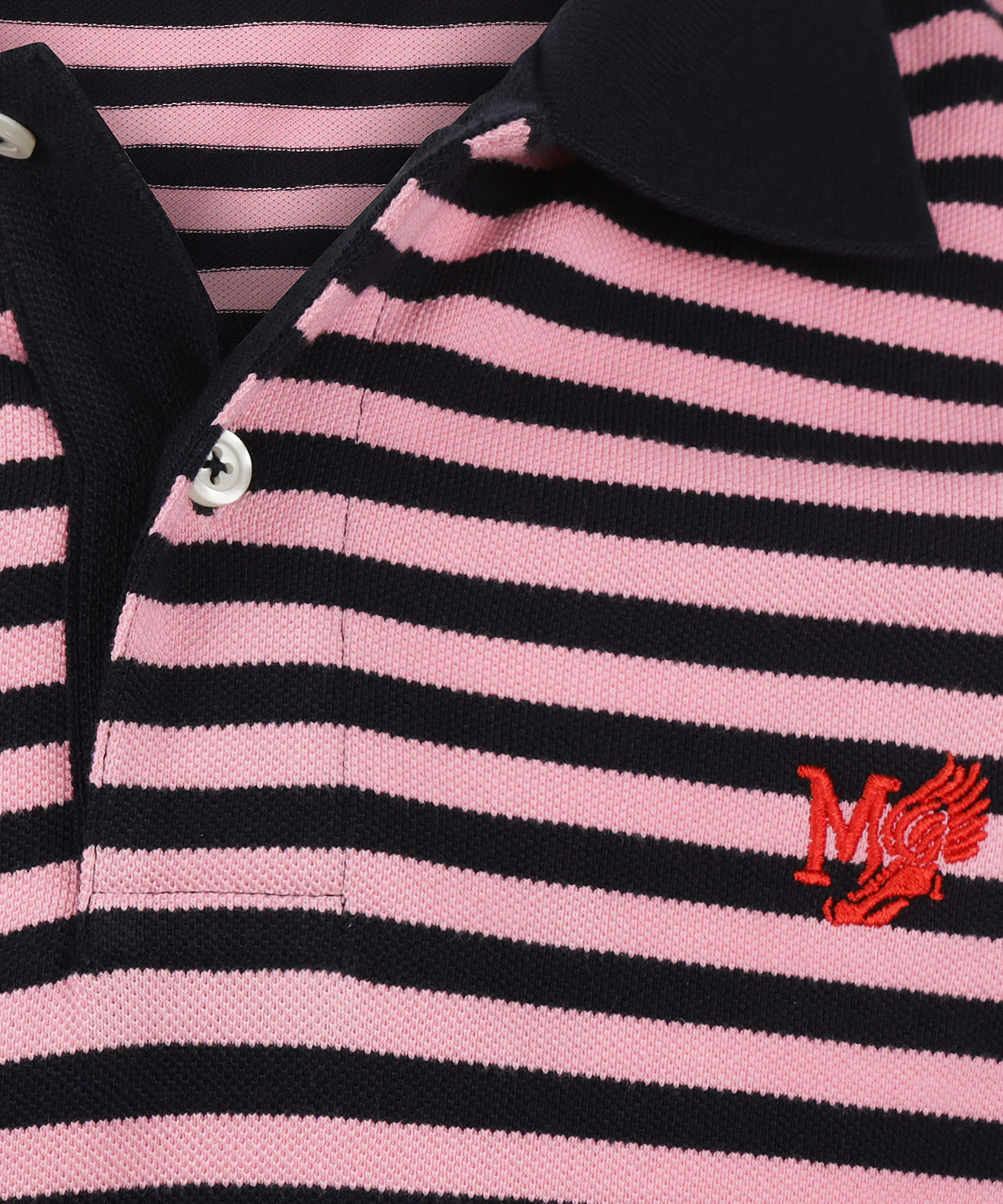 Piqué Polo Streep | Pink - Image 6