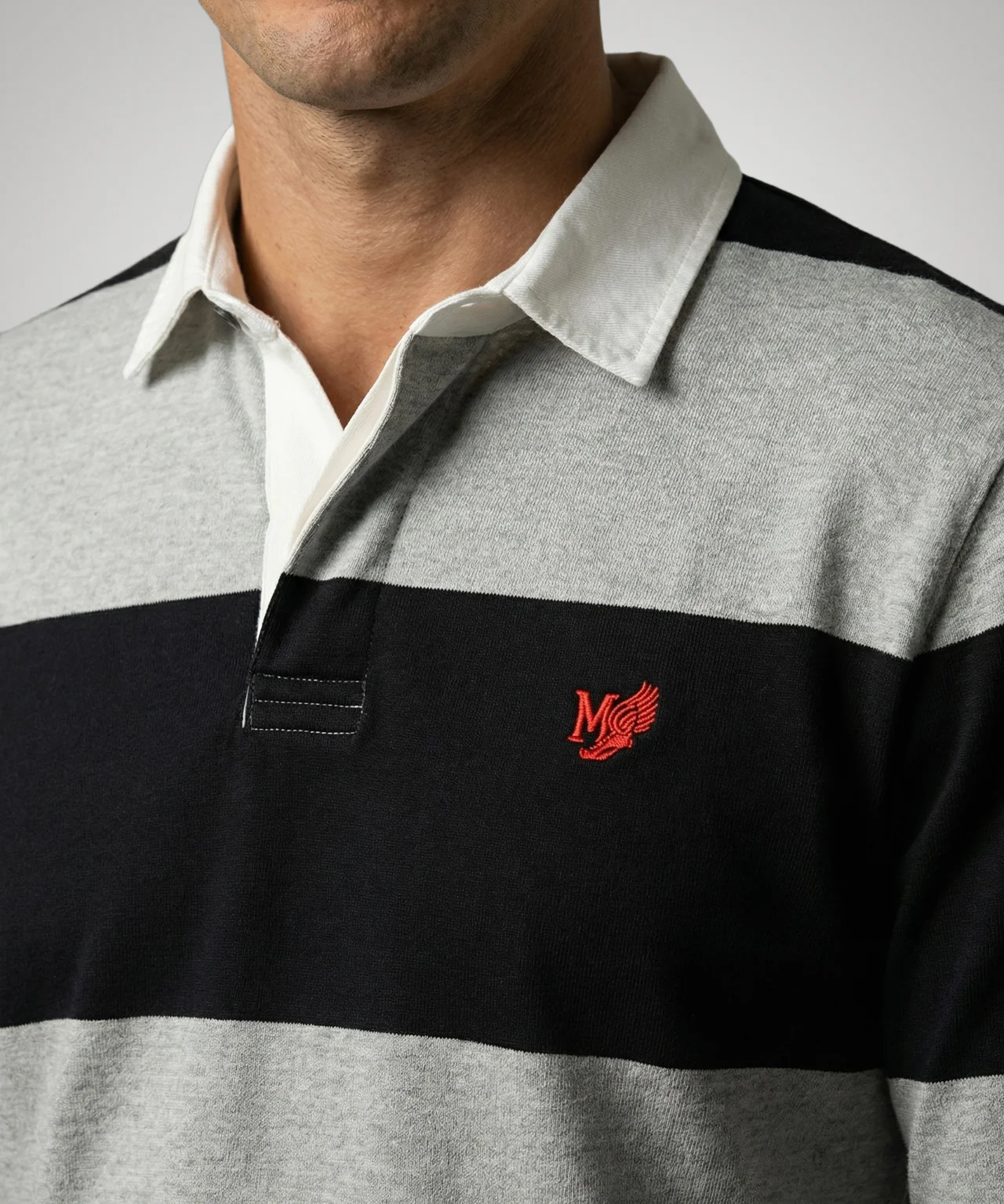 Rugbytrui Streep | Medium Grey Melange - Image 5