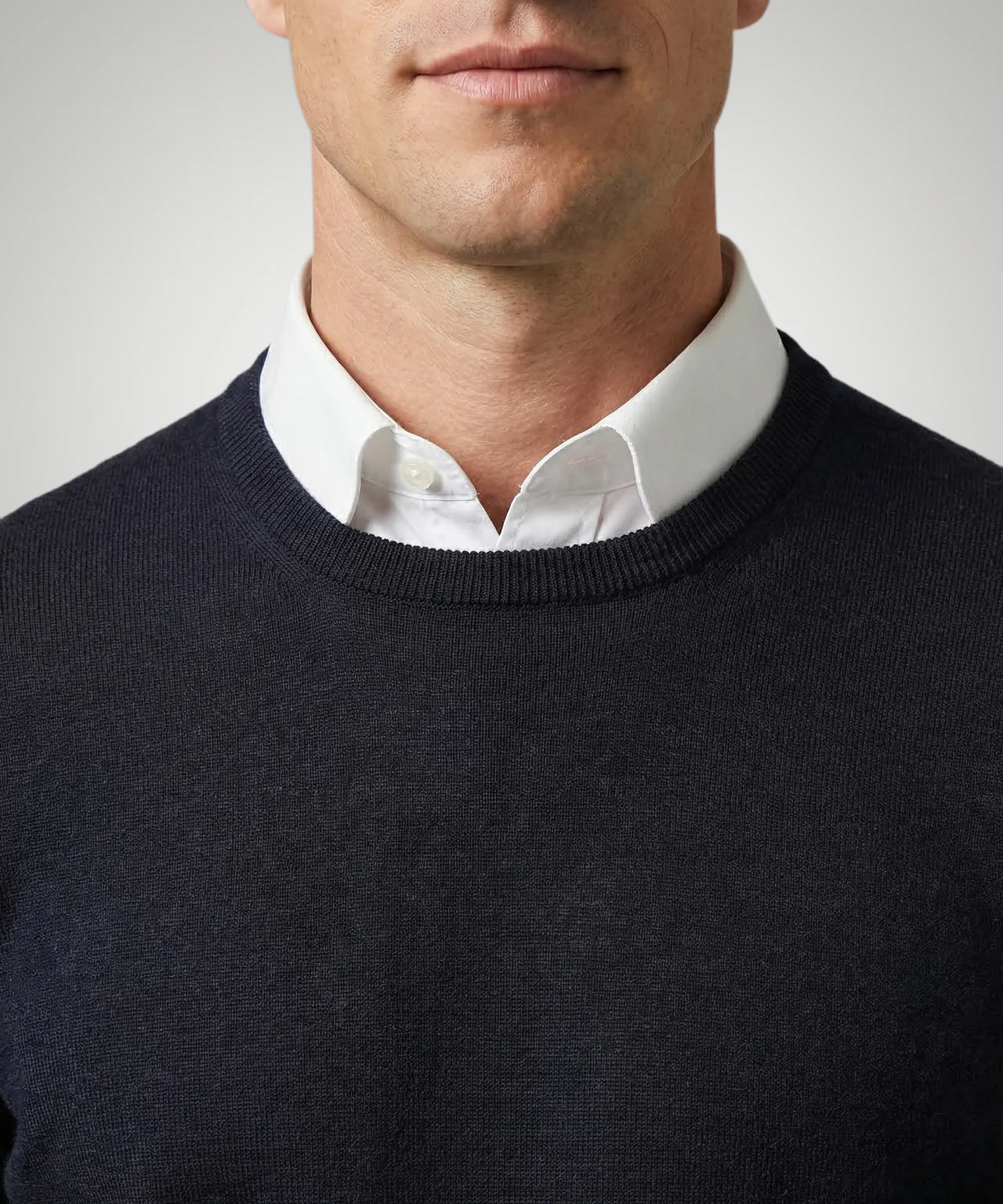 Trui Extra Fine Merino Ronde Hals | Navy - Image 5