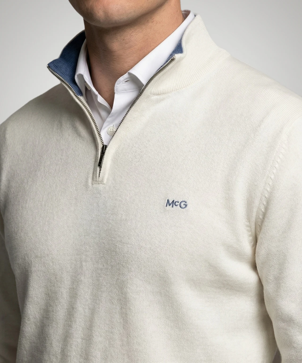 Trui Half-Zip Katoen Cashmere | Kit - Image 5