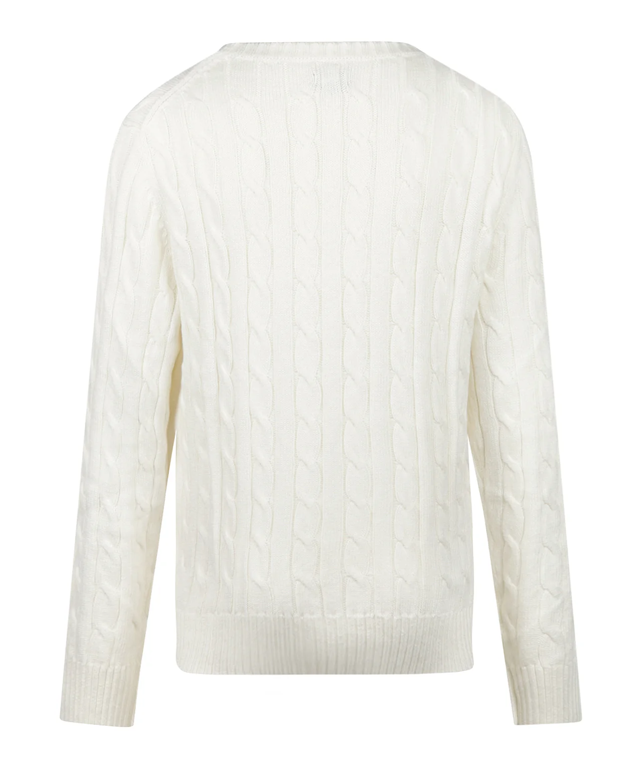 Trui Kabelpatroon Katoen-Kasjmier Ronde Hals | Off White - Image 4