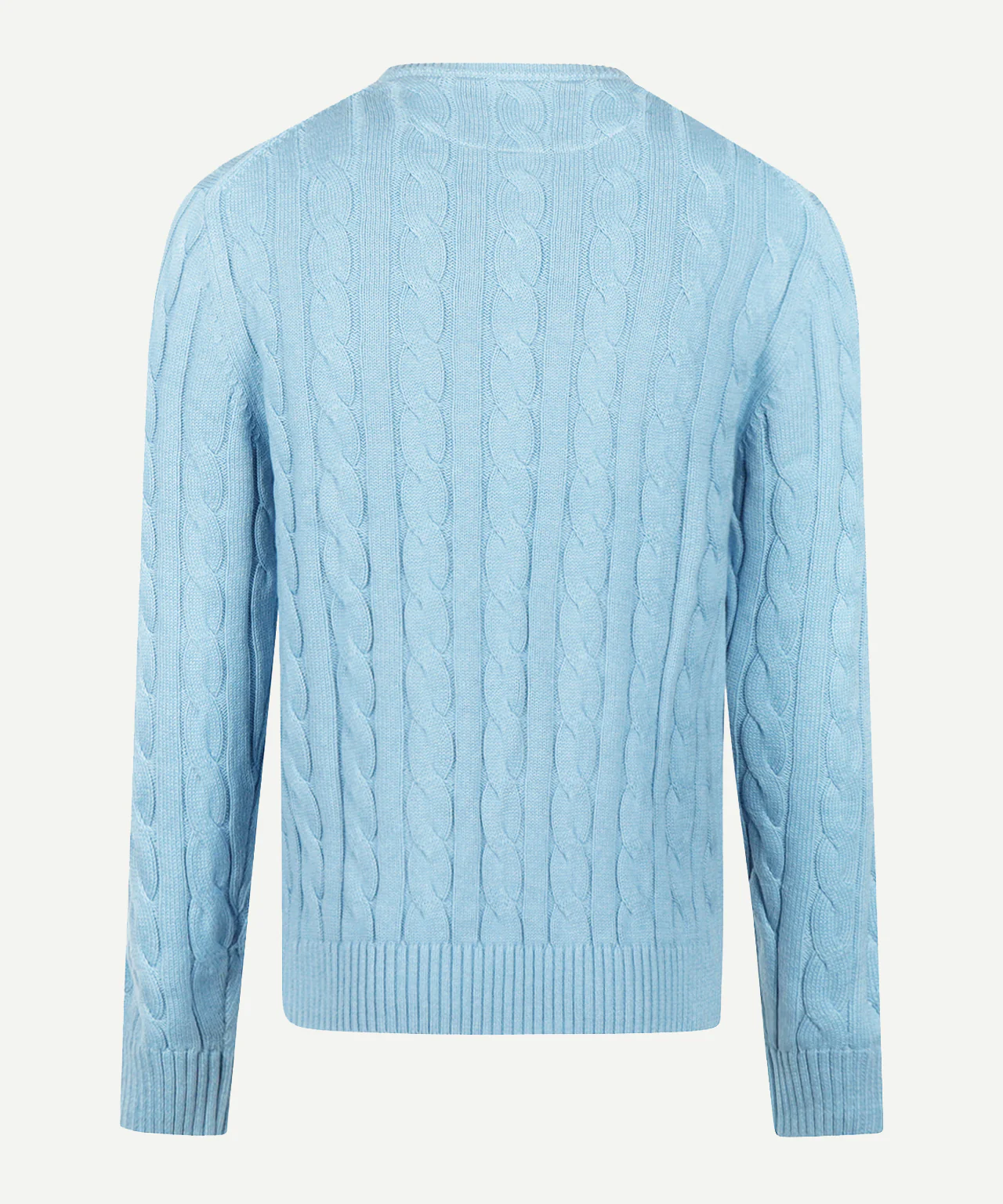 Trui Kabelpatroon Katoen Ronde Hals | Capri Blue - Image 4