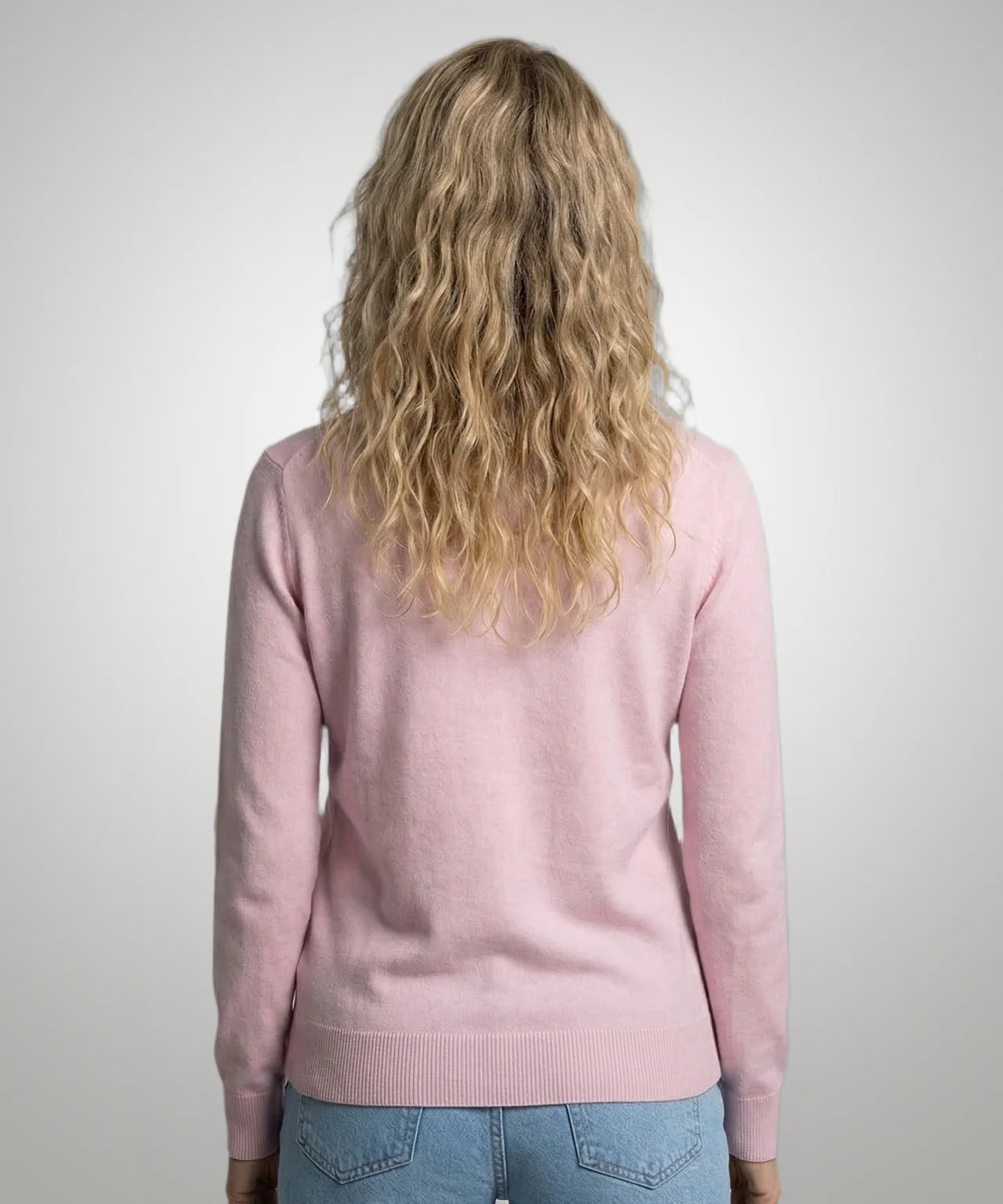 Trui Katoen-Kasjmier Ronde Hals | Light Pink - Image 3
