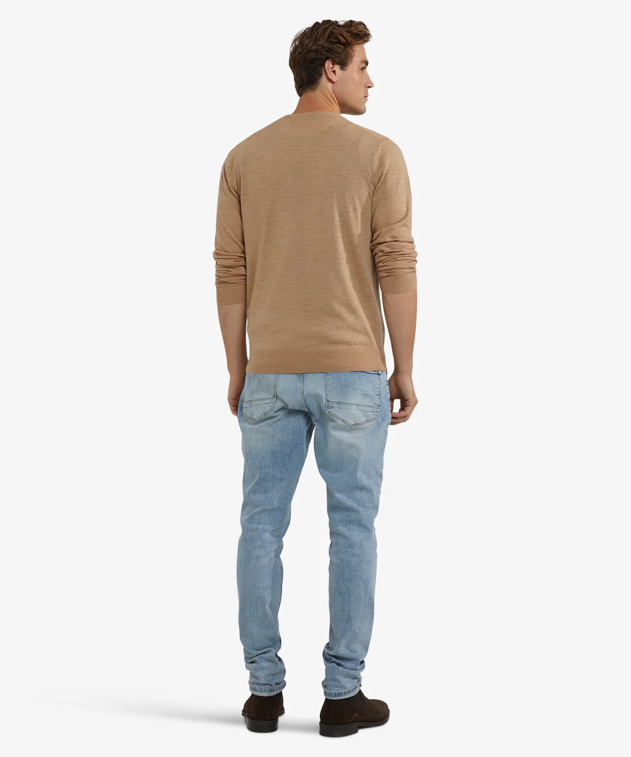 Trui Luxe Merinowol Ronde Hals | Camel - Image 5
