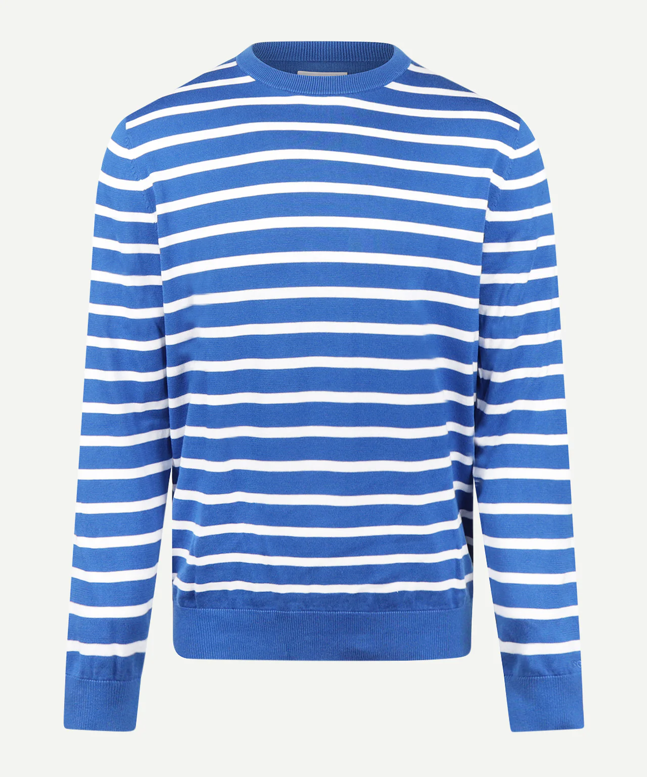 Trui Stripe Katoen Ronde Hals | Kobalt - Image 2