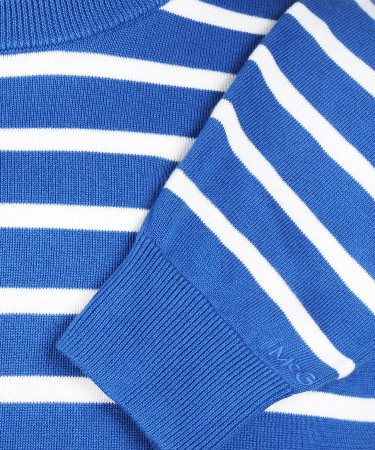 Trui Stripe Katoen Ronde Hals | Kobalt - Image 6