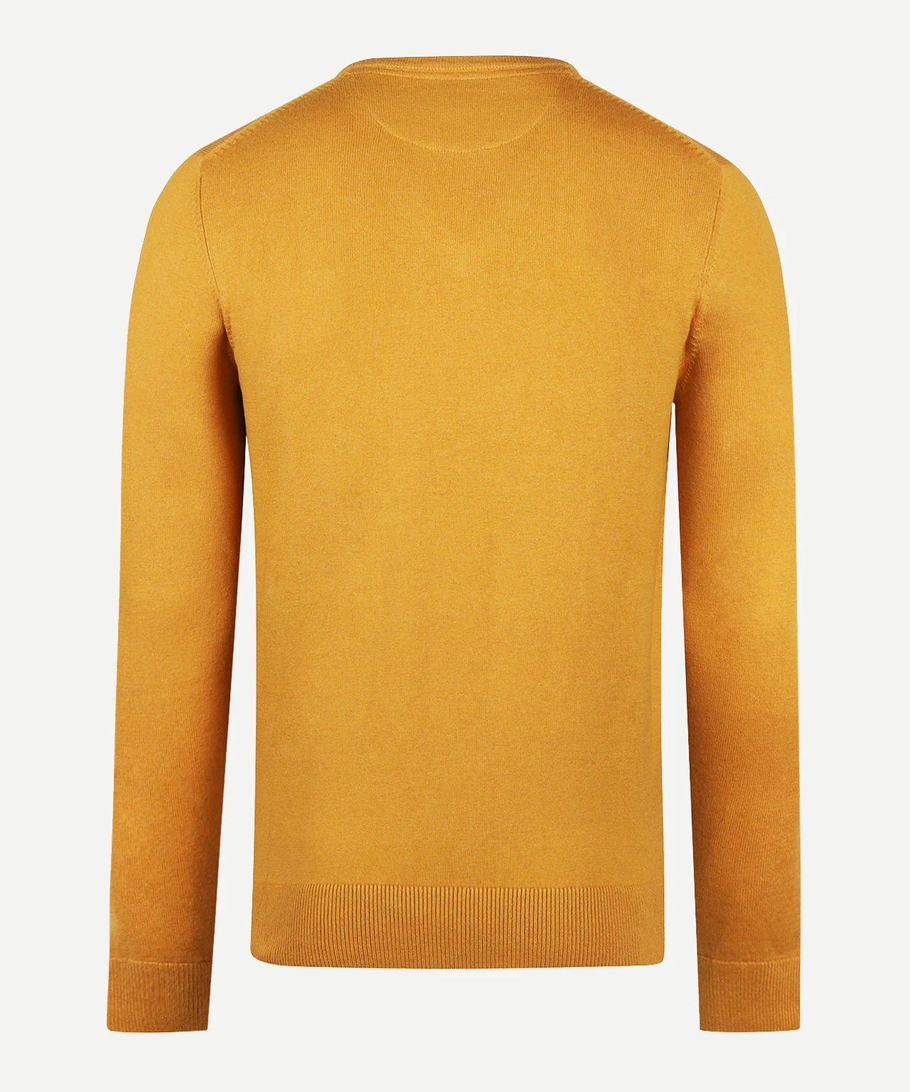 Trui V-hals Cotton Merino | Autumn Yellow - Image 3